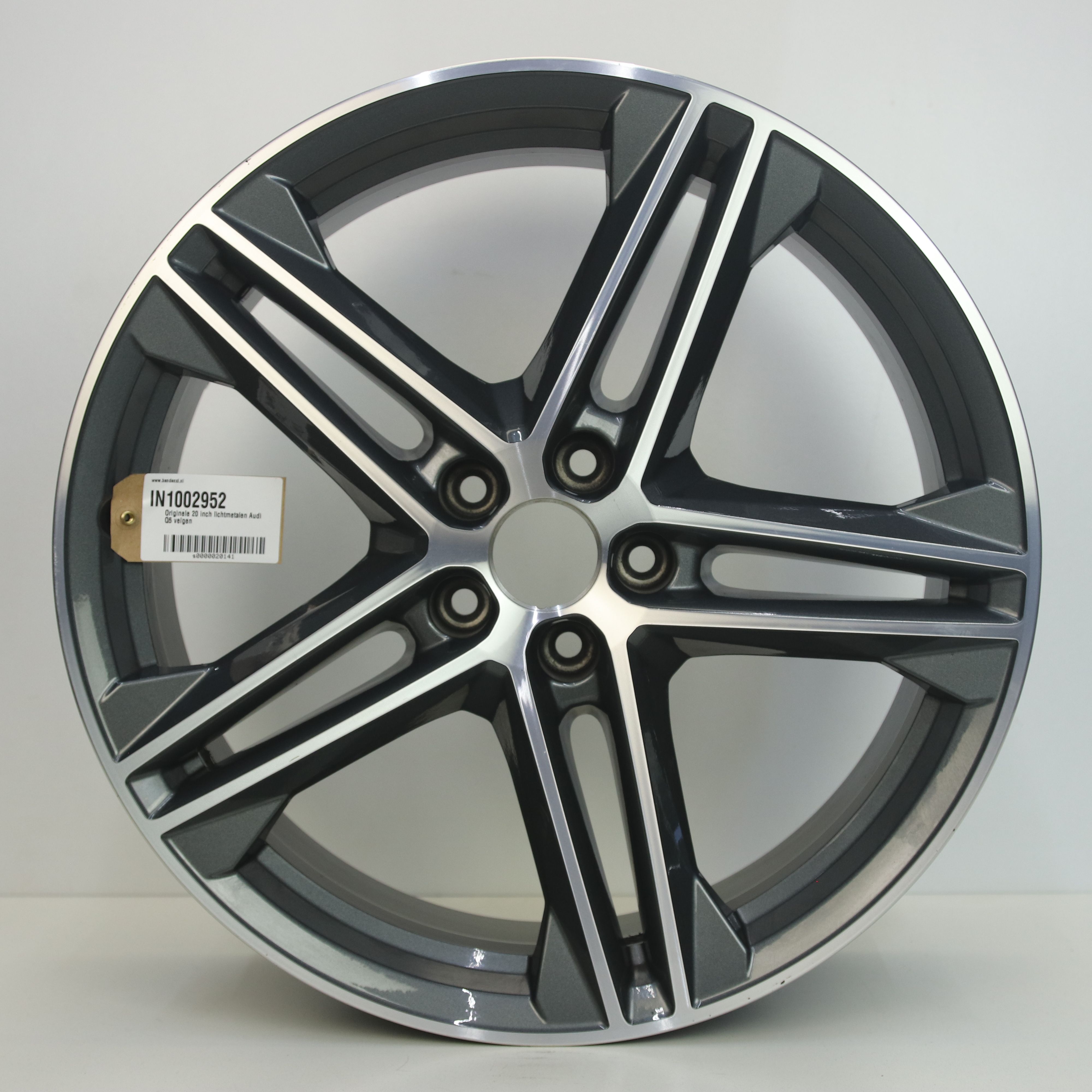 IN1002952 Originele 20 inch lichtmetalen Audi Q5 velgen 8.00X20 5X112 ET39.0 NB66.60 Antraciet gepolijst