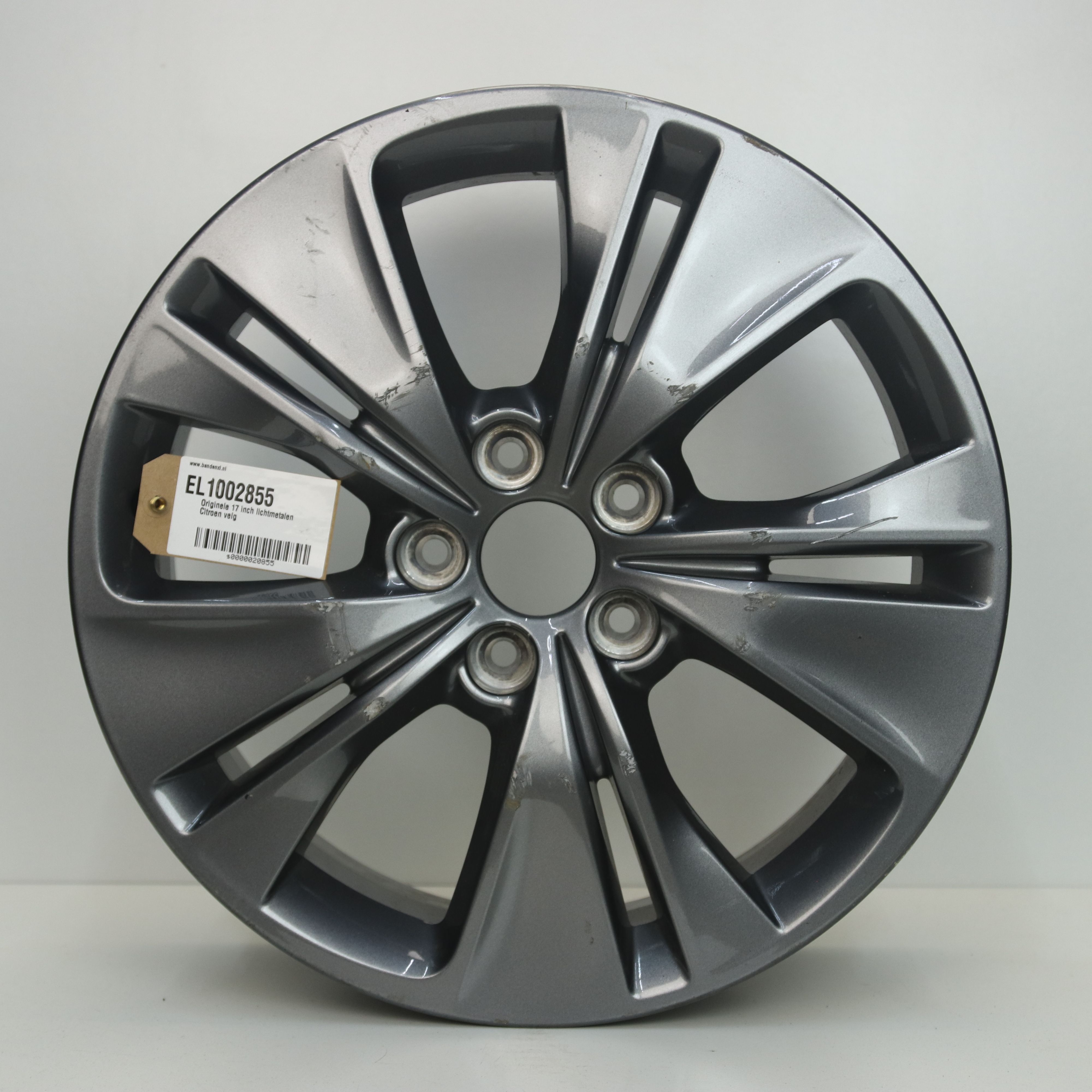 EL1002855 Originele 17 inch lichtmetalen Citroen velg 7.00X17 5X108 ET50.0 NB65.10 Antraciet