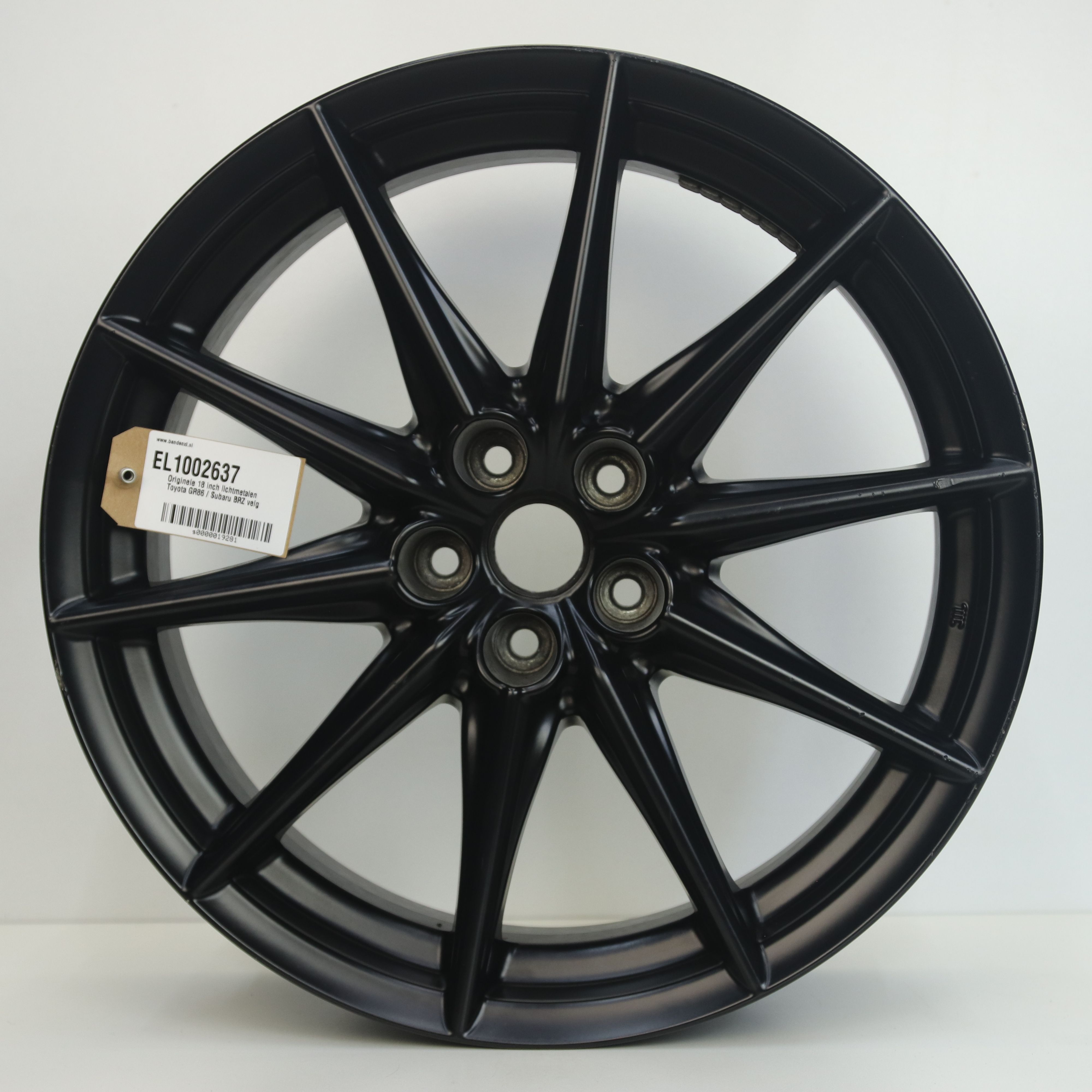 EL1002637 Originele 18 inch lichtmetalen Toyota GR86 / Subaru BRZ velg 7.50X18 5X100 ET48.0 NB56.10 Mat zwart