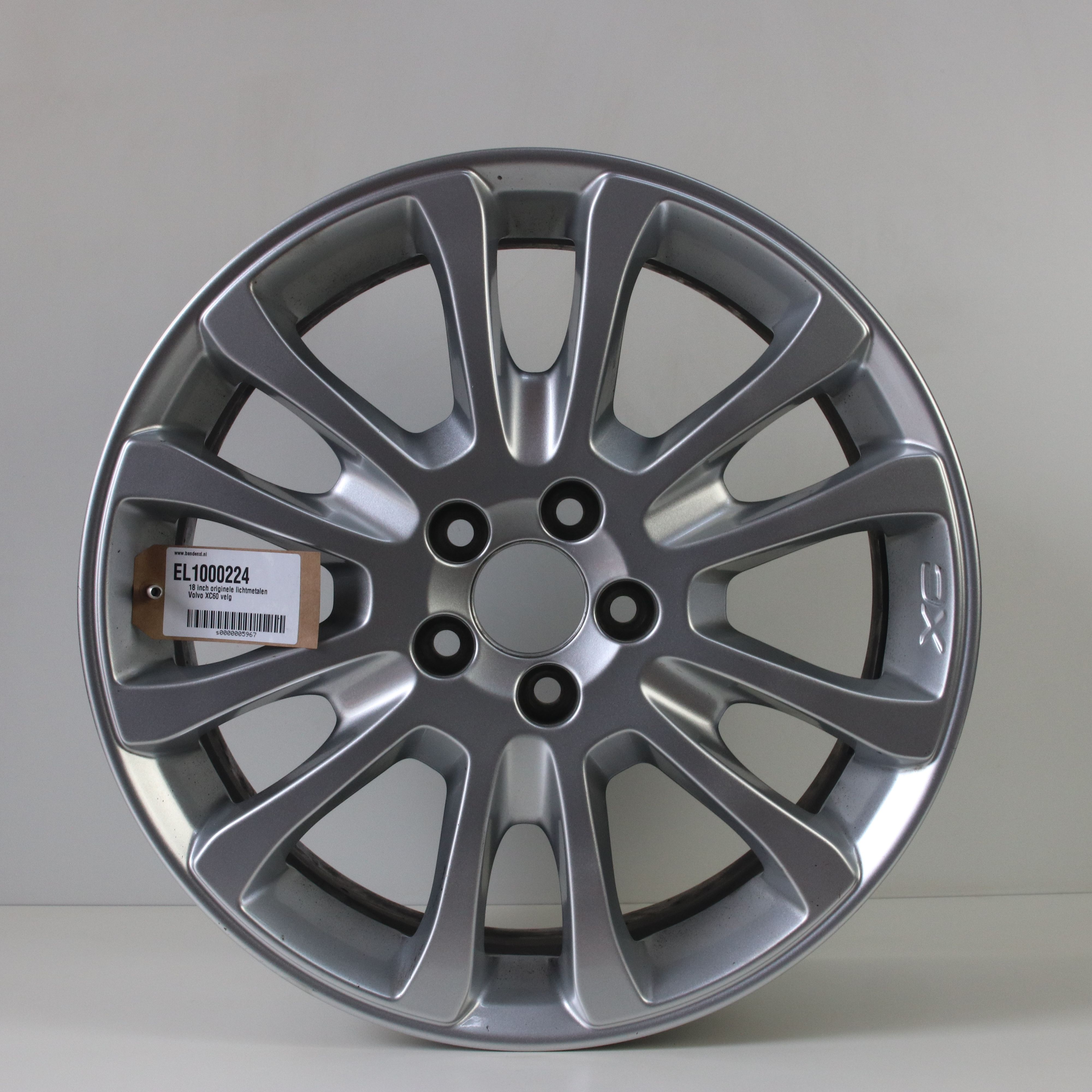 EL1000224 18 inch originele lichtmetalen Volvo XC60 velg 7.50X18 5X108 ET55.0 NB63.40 Zilver