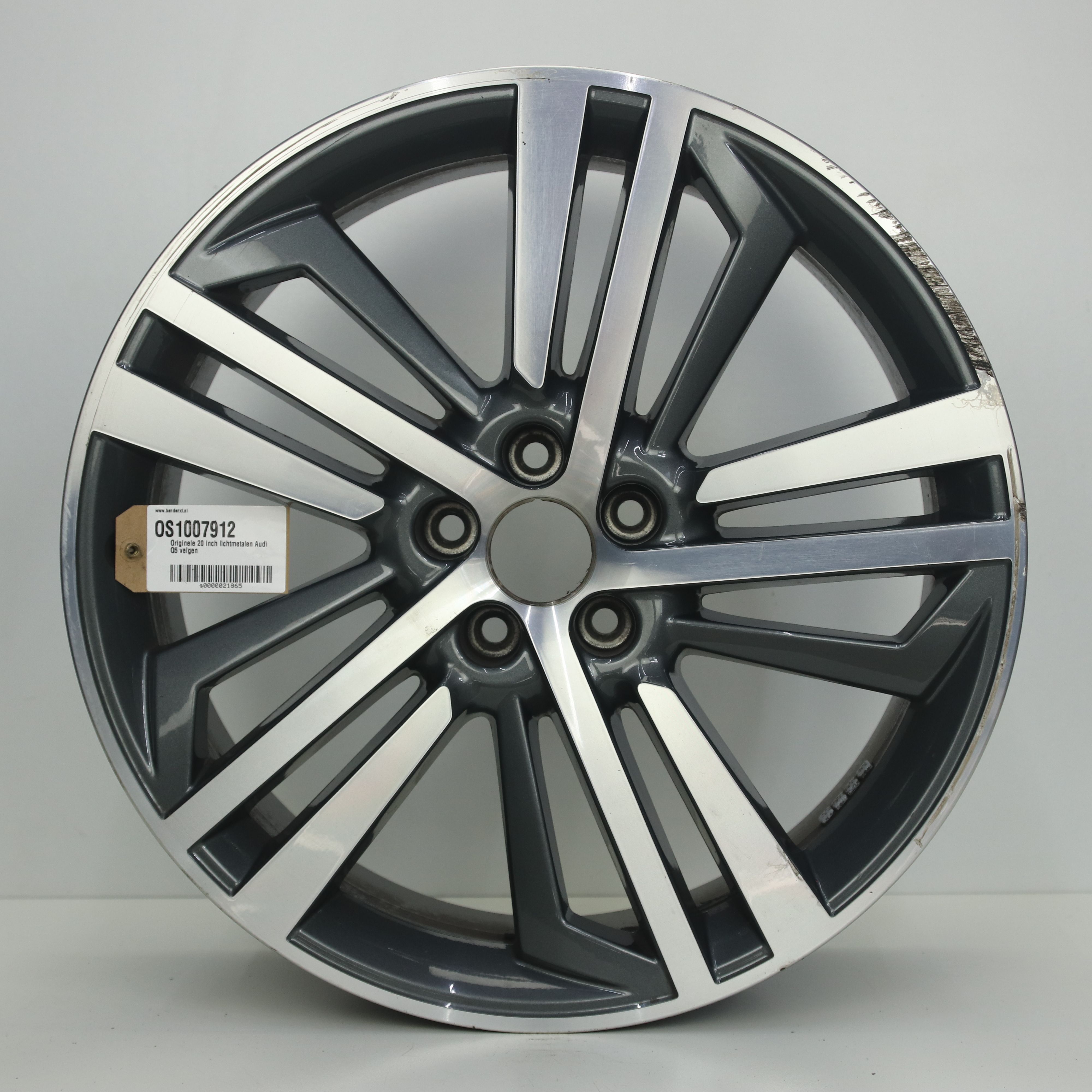 OS1007912 Originele 20 inch lichtmetalen Audi Q5 velgen 8.00X20 5X112 ET39.0 NB66.60 Antraciet Gepolijst