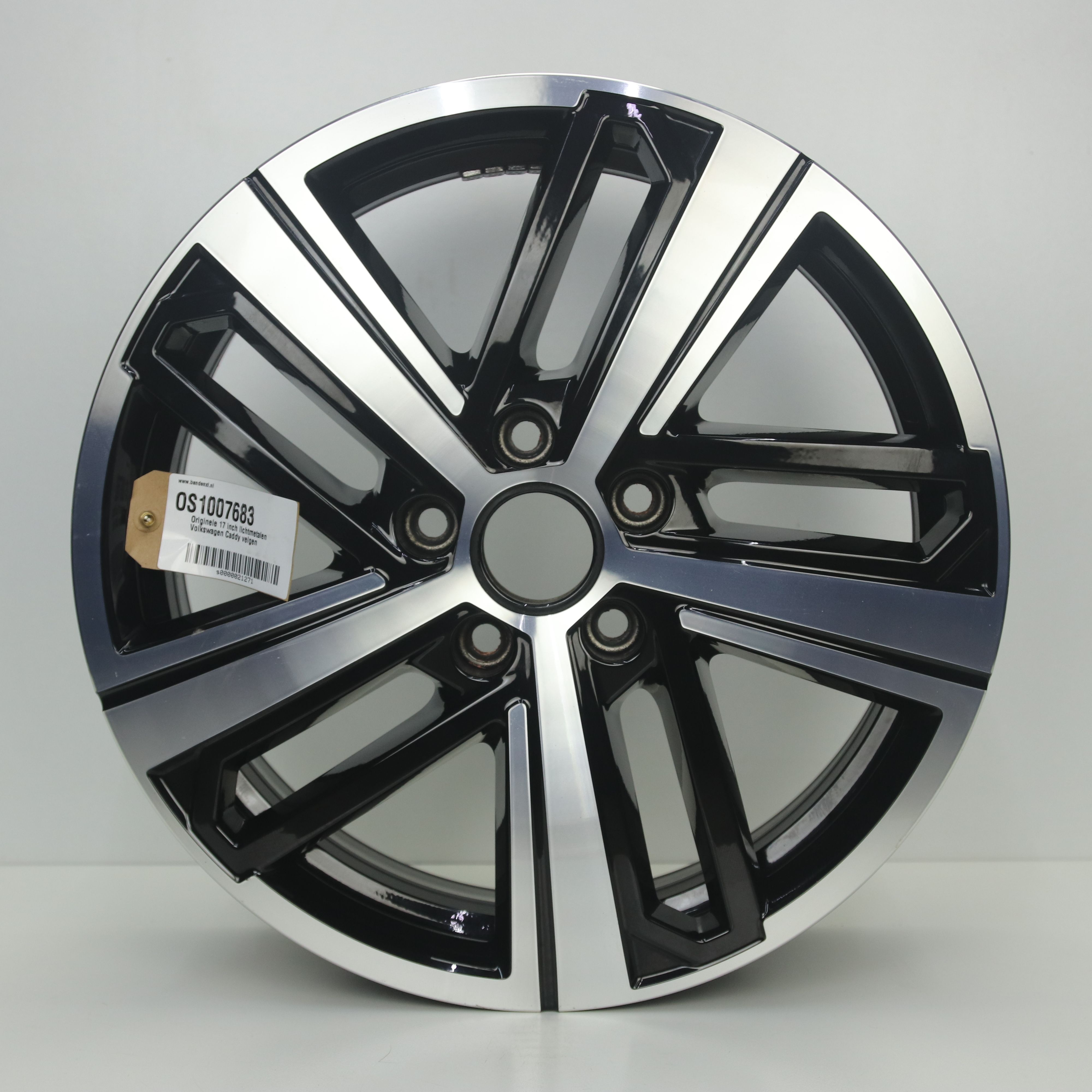 OS1007683 Originele 17 inch lichtmetalen Volkswagen Caddy velgen 6.50X17 5X112 ET49.0 NB57.10 Zwart gepolijst