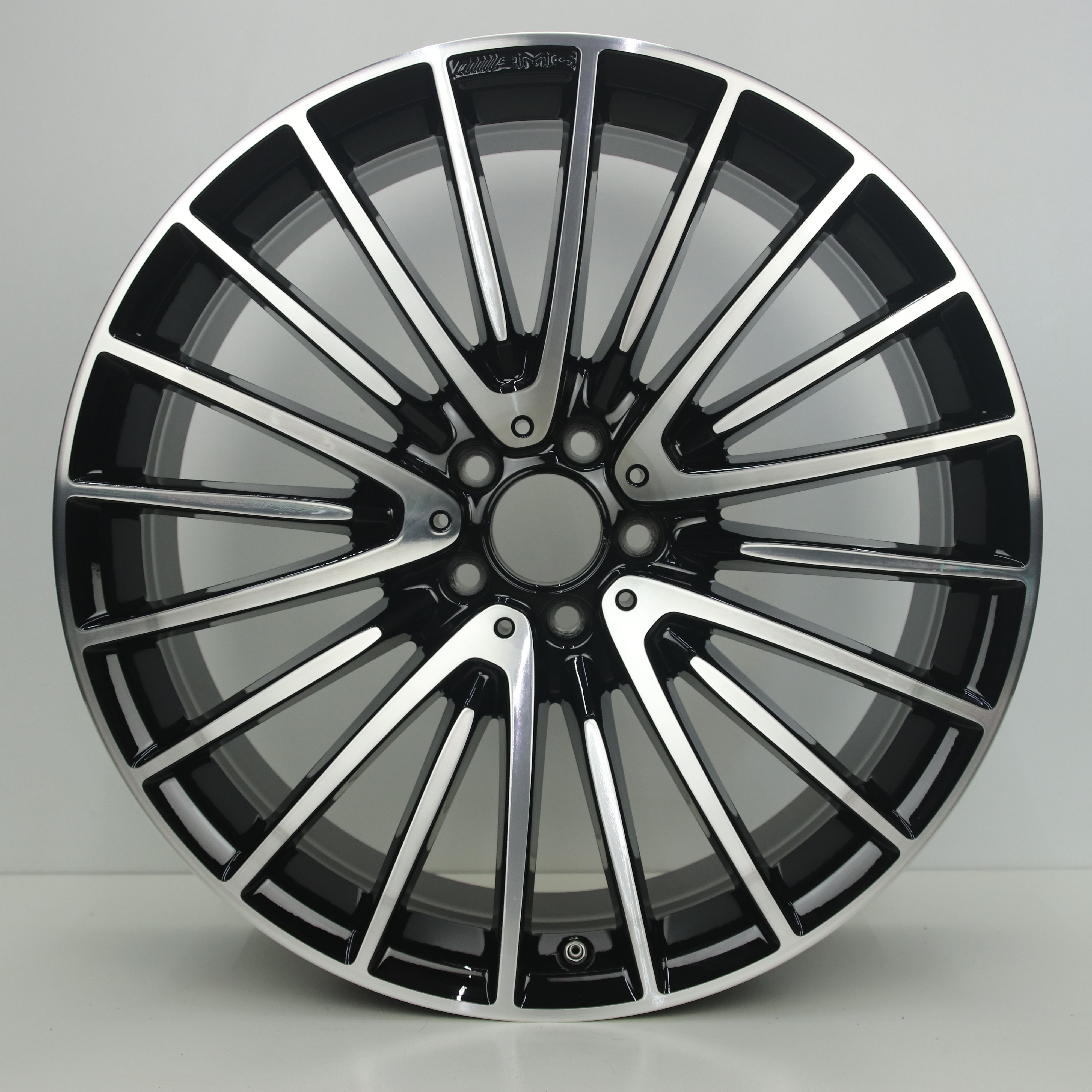 OS1007938 Originele 21 inch lichtmetalen Mercedes-Benz S-klasse AMG velgen (Breedset) 9.00X21 5X112 ET34.0 NB66.60 Zwart gepolijst