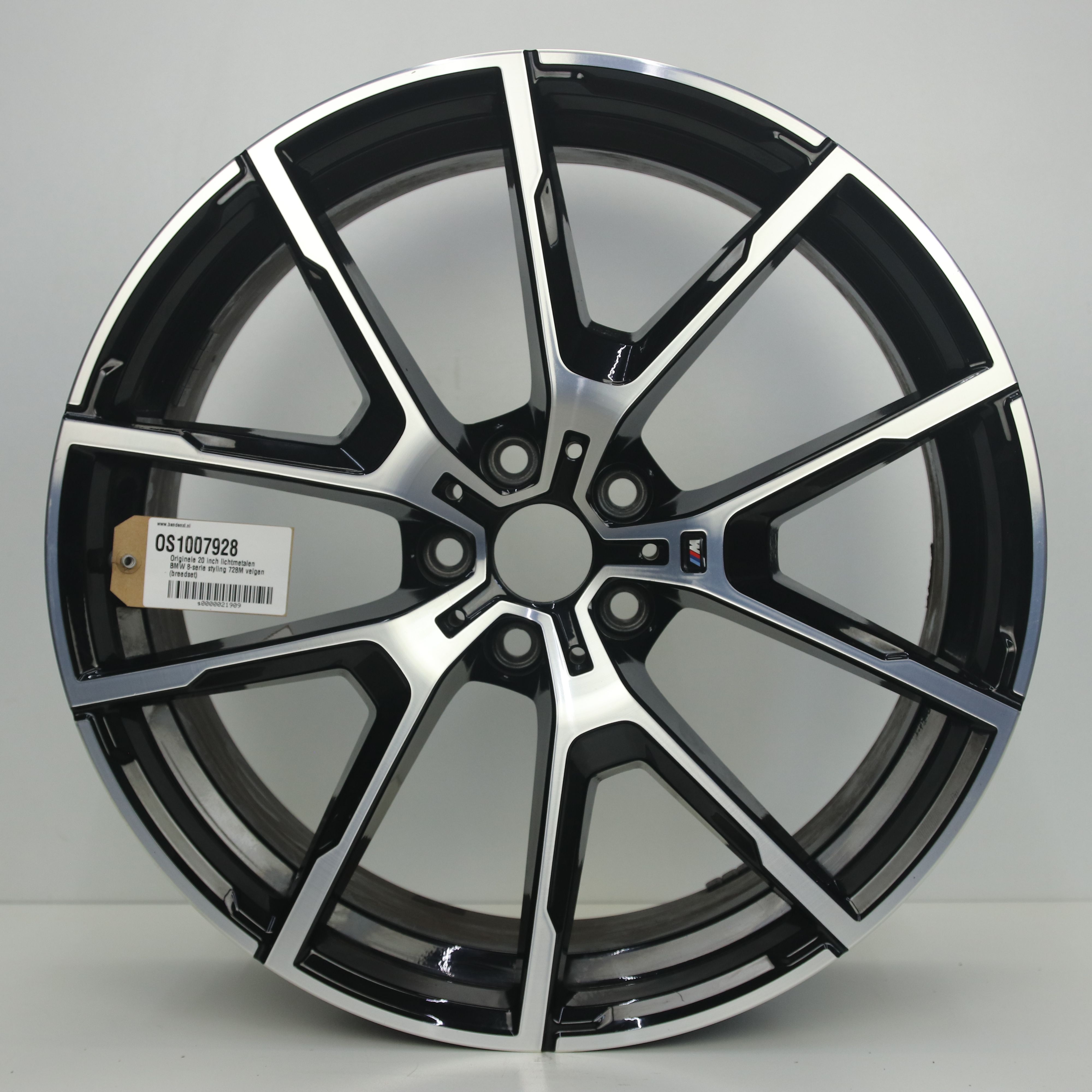 OS1007928 Originele 20 inch lichtmetalen BMW 8-serie styling 728M velgen (breedset) 8.00X20 5X112 ET26.0 NB66.60 Zwart gepolijst