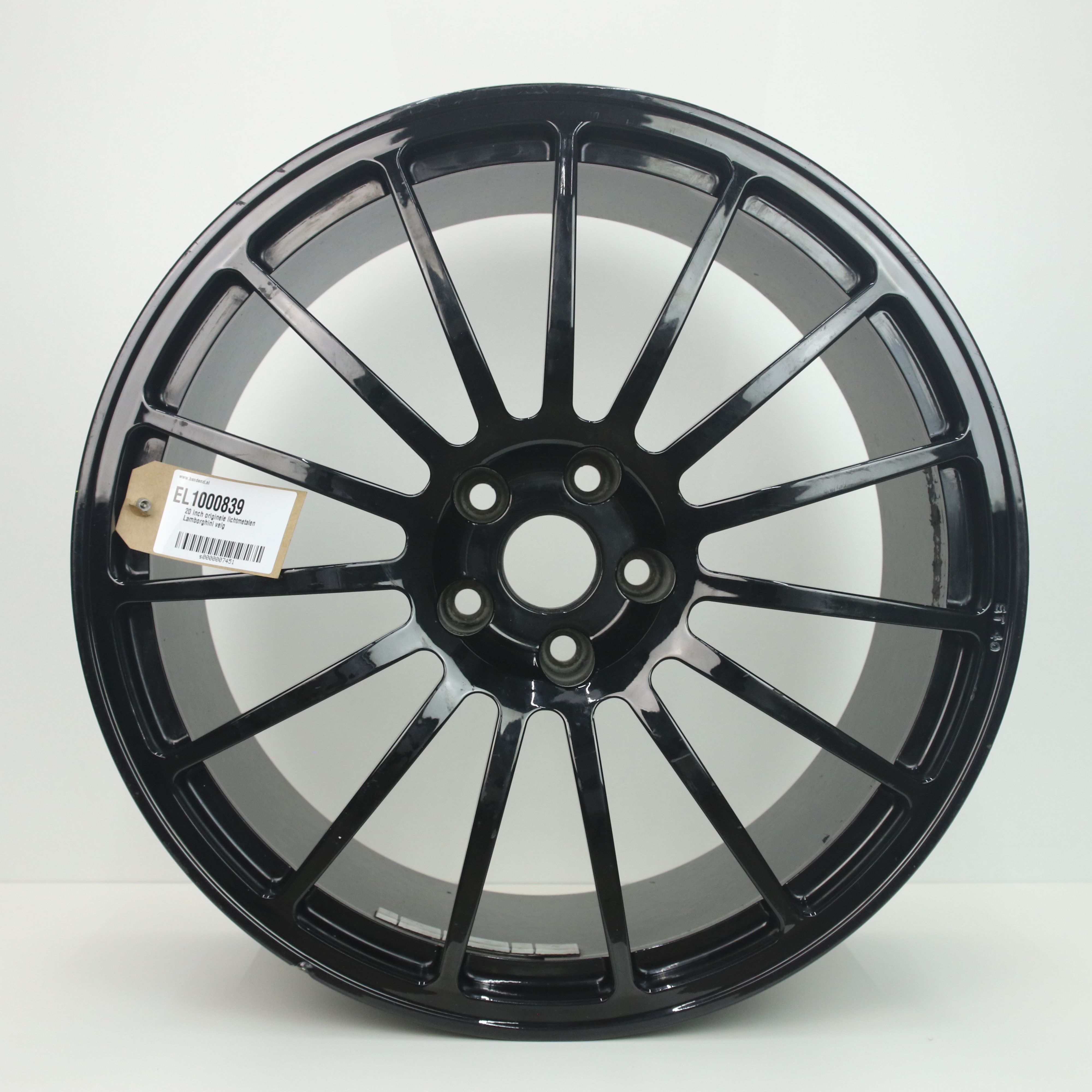 EL1000839 20 inch originele lichtmetalen Lamborghini velg 11.00X20 5X112 ET40.0 NB66.60 Zwart gepolijst