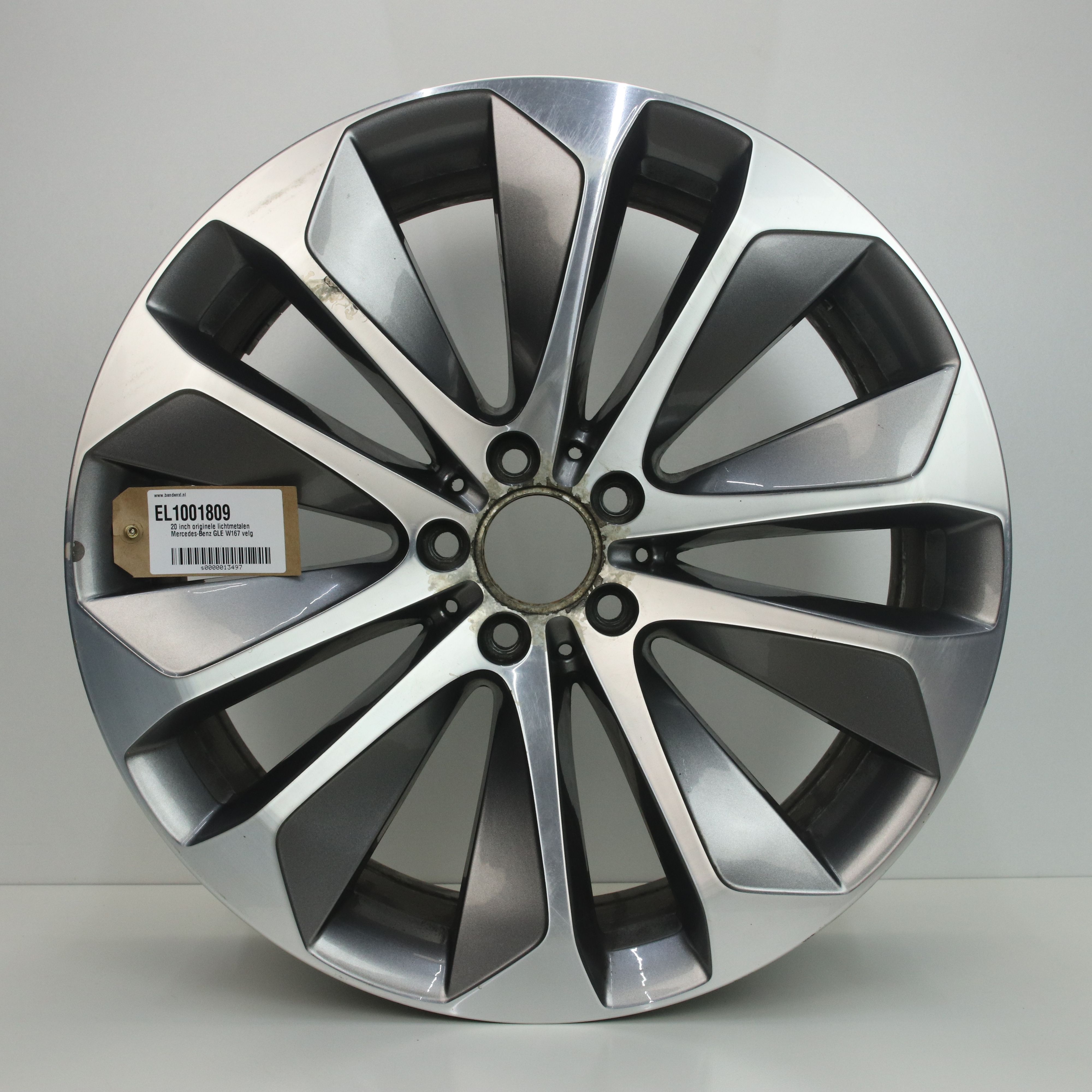 EL1001809 20 inch originele lichtmetalen Mercedes-Benz GLE W167 velg 8.50X20 5X112 ET42.0 NB66.60 Antraciet gepolijst