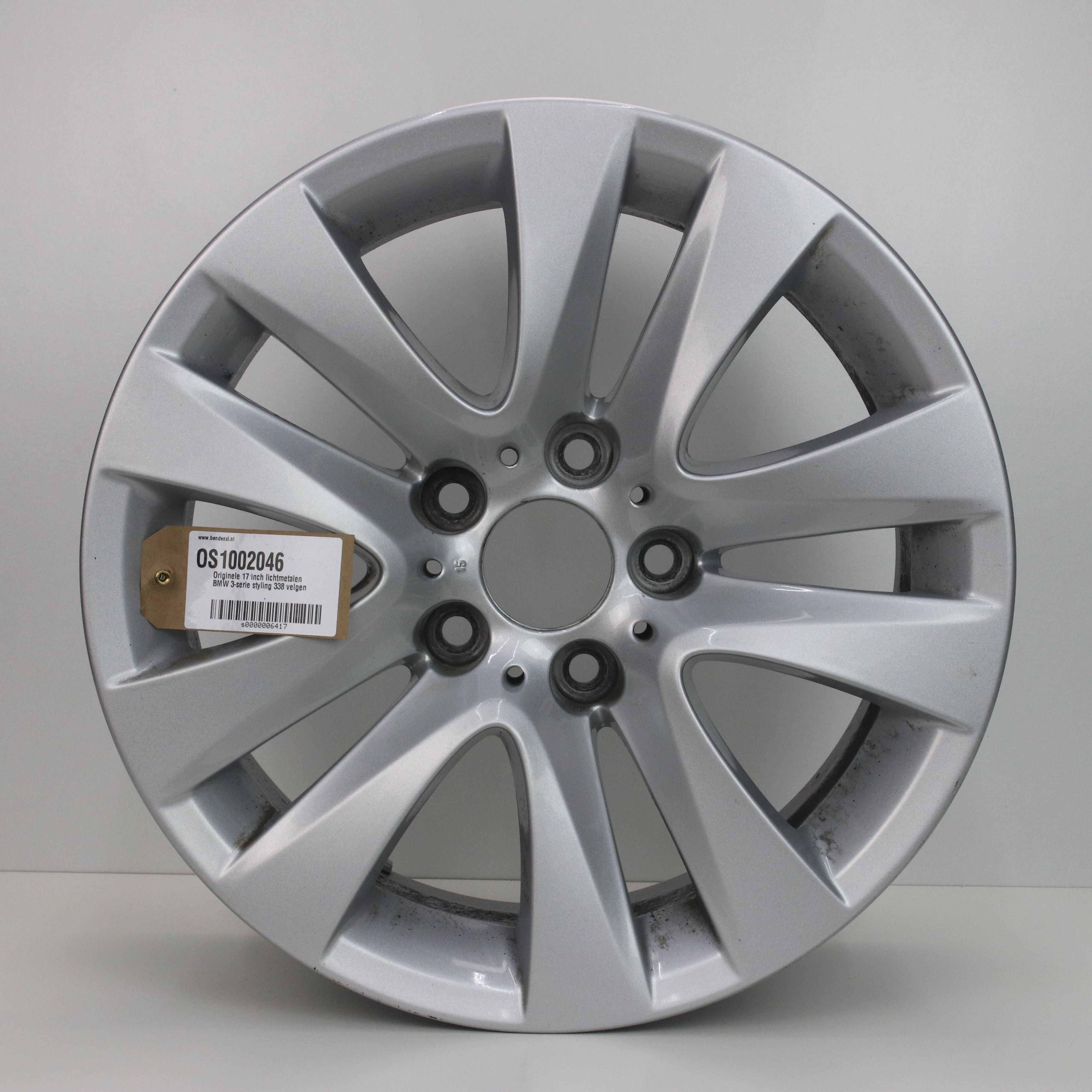 OS1002046 Originele 17 inch lichtmetalen BMW 3-serie styling 338 velgen 8.00X17 5X120 ET34.0 NB72.60 Zilver