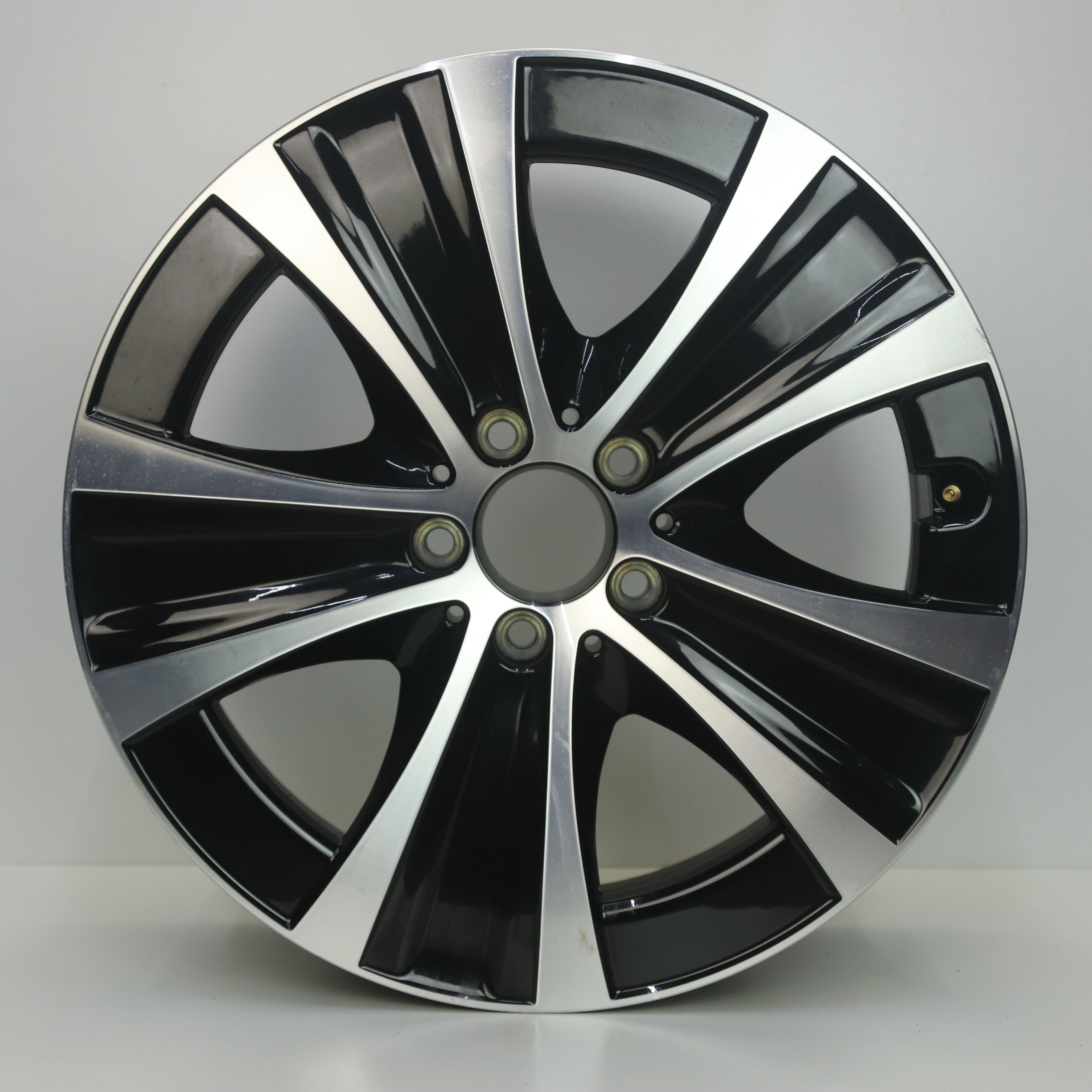OS1007350 Originele 18 inch lichtmetalen Mercedes-Benz E-klasse velgen 8.00X18 5X112 ET43.0 NB66.60 Zwart gepolijst