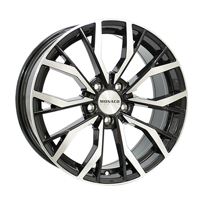 Monaco GP5 8.00X19 5X112 ET45.0 NB66.50 Zwart Glans / Gepolijst