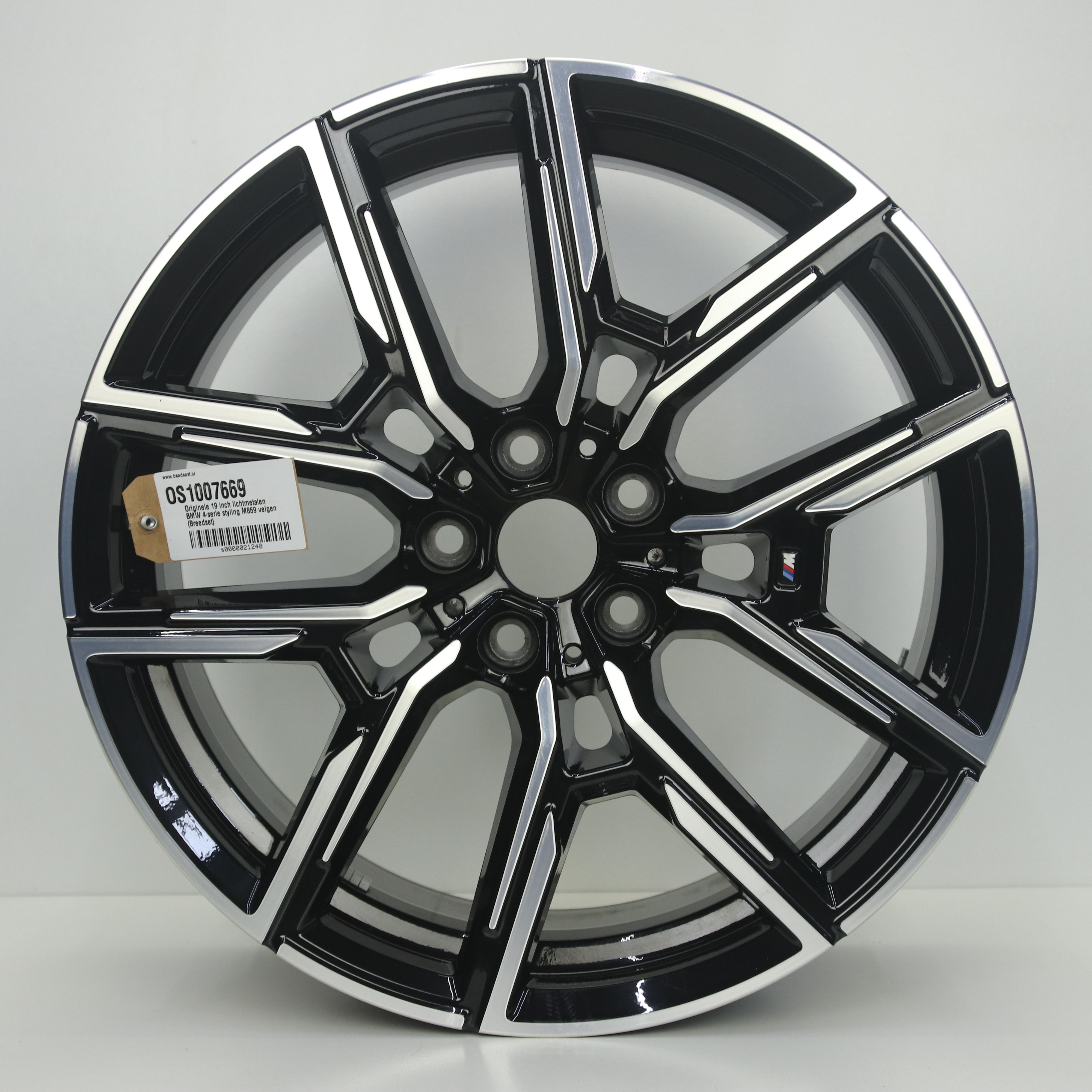 OS1007669 Originele 19 inch lichtmetalen BMW 4-serie styling M859 velgen (Breedset) 8.50X19 5X112 ET35.0 NB66.60 Zwart gepolijst