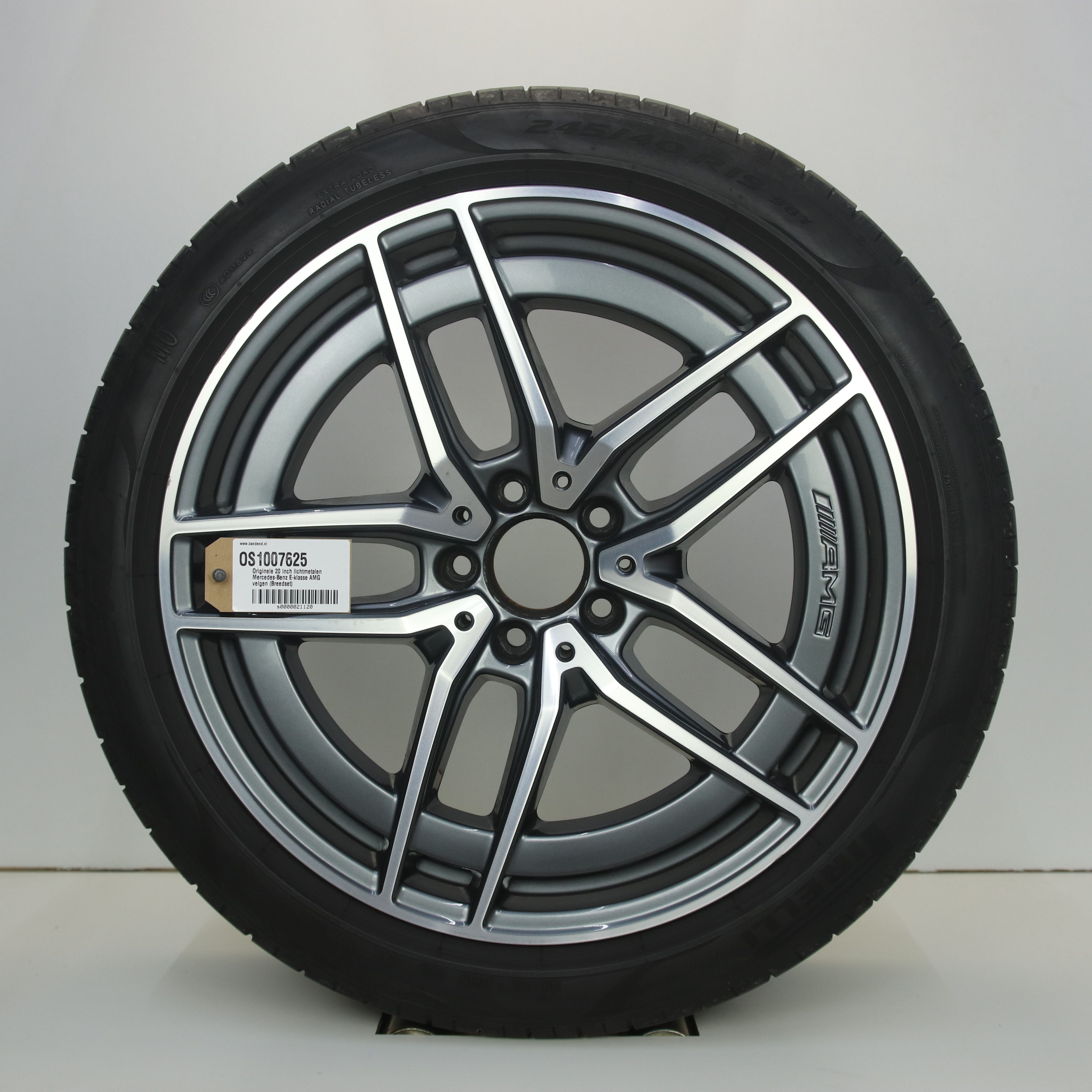OS1007625 Originele 20 inch lichtmetalen Mercedes-Benz E-klasse AMG velgen (Breedset) 8.00X20 5X112 ET20.0 NB66.60 Antraciet Gepolijst
