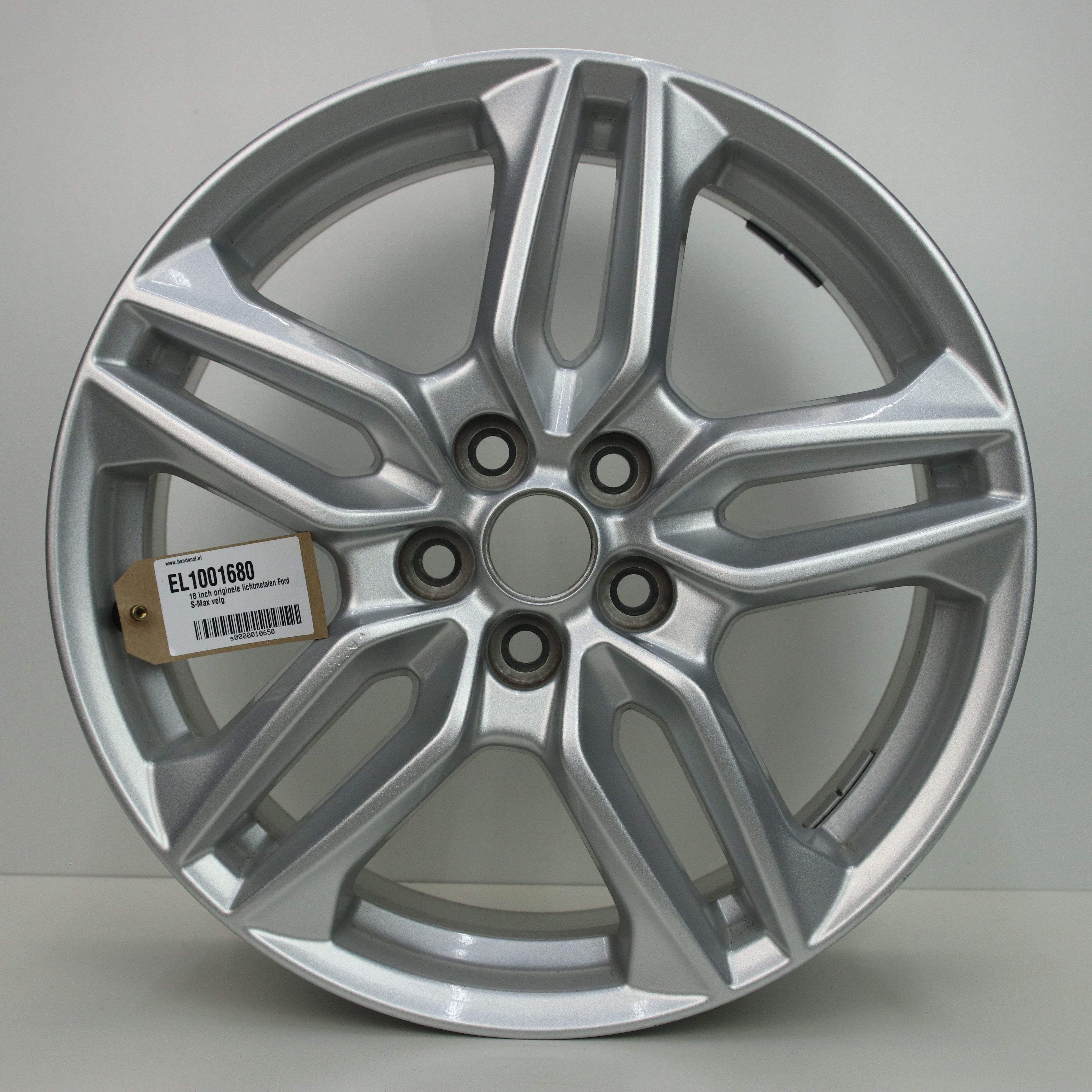 EL1001680 18 inch originele lichtmetalen Ford S-Max velg 7.50X18 5X108 ET55.0 NB63.40 Zilver