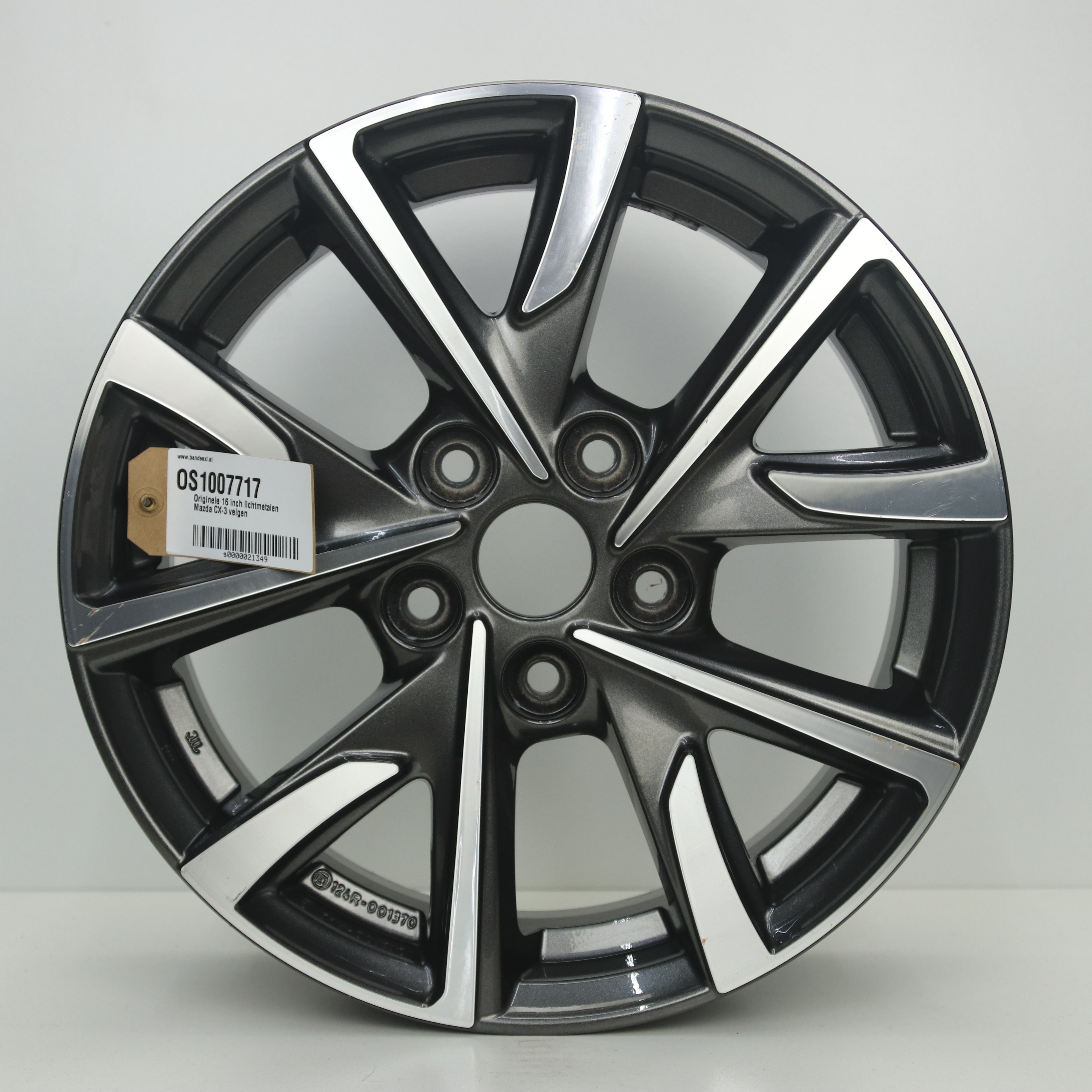 OS1007717 Originele 16 inch lichtmetalen Mazda CX-3 velgen 6.50X16 5X114.3 ET50.0 NB67.10 Antraciet Gepolijst