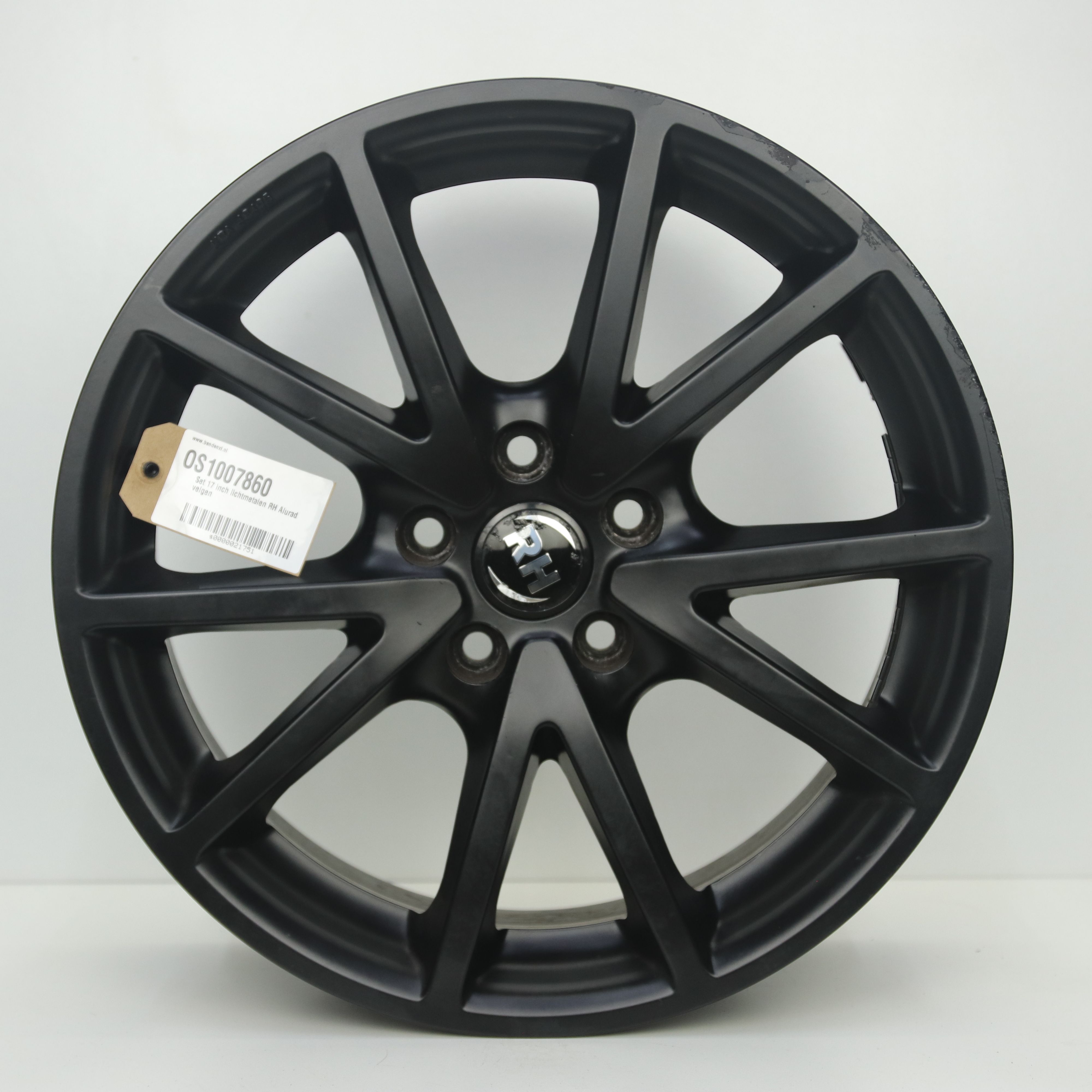 OS1007860 Set 17 inch lichtmetalen RH Alurad velgen 8.00X17 5X108 ET45.0 NB72.50 Mat zwart